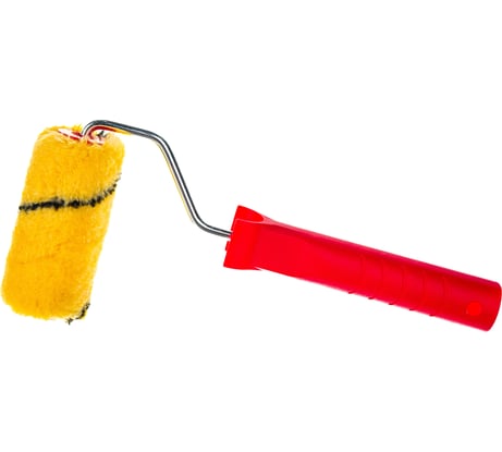 Малярный миди-валик в сборе VIRTUS Полиакрил 100 мм, ворс - 12 мм, 6 мм 002327100