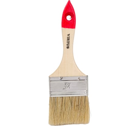 Малярная плоская кисть VIRTUS Standard натуральная щетина, 63 мм 001002063