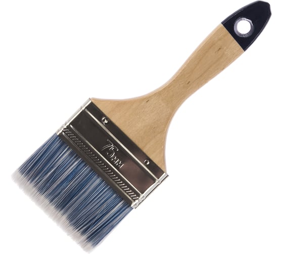 Малярная плоская кисть VIRTUS Standard искусственная щетина, 75 мм 001006075