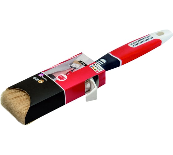 Флейцевая кисть COLOR EXPERT 40мм, толщина 9мм, бежевая, ПБТ-кит., смешанная щетина, 3К руч. 81504102