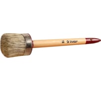 Круглая кисть Зубр Мастер Универсал светлая щетина деревянная ручка №16x55 мм 01501-55