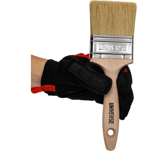 Кисть плоская GROSSMEISTER pro, натуральня щетина, 70 мм 001201070