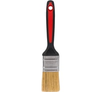 Кисть плоская GROSSMEISTER pro, натуральная щетина, двухкомпонентная рукоятка, 40 мм 001206040