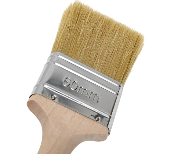 Кисть плоская GROSSMEISTER pro, натуральня щетина, 60 мм 001201060