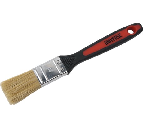 Кисть плоская GROSSMEISTER pro, натуральная щетина, двухкомпонентная рукоятка, 30 мм 001206030