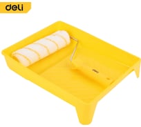 Малярный набор Deli DL509703 (ванночка 435x300x7,5мм, валик из акрилового волокна, бюгель) 130309