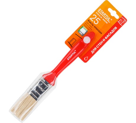Кисть плоская STARTUL MASTER 1-25мм, смешанная щетина, стены, фасады ST0113-25