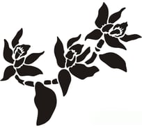 Виниловый трафарет STMDECOR Орхидея HW-197