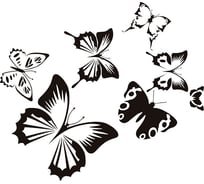 Виниловый трафарет STMDECOR Бабочки HW-421