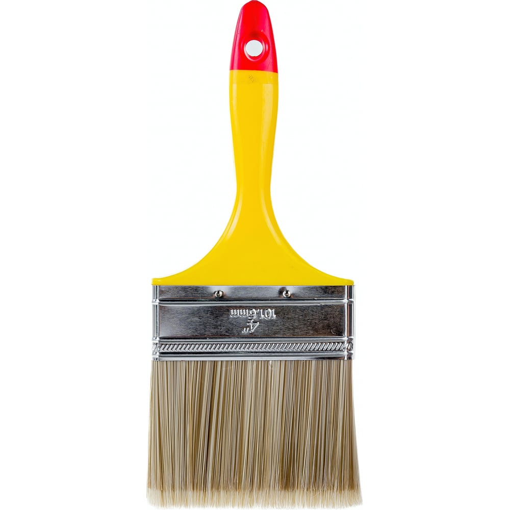 Малярная плоская кисть ON Kанекарон иск. щетина 4, 100мм, пласт.ручка ...