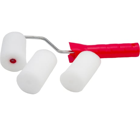 Валик для лаков, клеев, водных красок Мелодия цвета поролон 65мм +2 сменные шубки Вп65/40+2