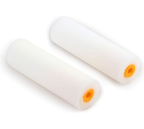 Ролик мини для валика поролон для лаков, клеев, водных красок 100 мм 2шт Мелодия цвета 400-0110