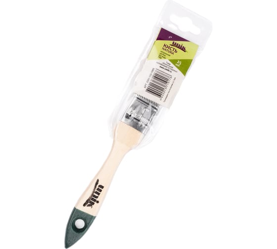 Плоская кисть UNIK NATURA 1", натуральная щетина 9301-100-1WN 1