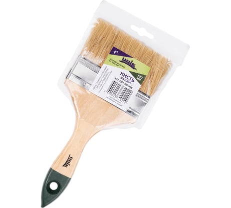Плоская кисть UNIK NATURA 4", натуральная щетина 9301-400-1WN