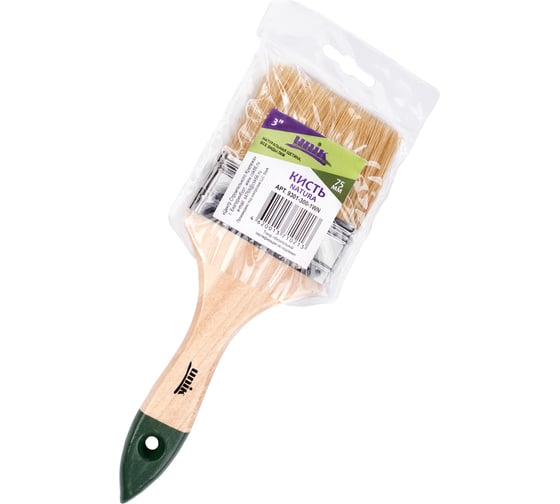 Плоская кисть UNIK NATURA 3", натуральная щетина 9301-300-1WN 1