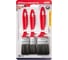 Кисти плоские Акор для водных красок, ширина щетины 25, 35, 50 мм, толщина 10 и 12 мм, 3 шт., Эксперт 173 25 050 КВК 3 шт 1