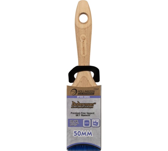 Кисть малярная Rollingdog DOBERMAN BP1000 2" (50 мм), прямой срез, щетина 100% премиальная синтетическая нить 10667