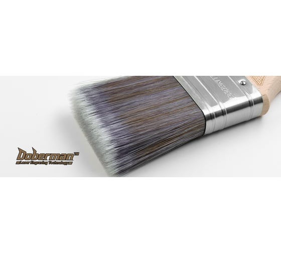 Малярная кисть ROLLINGDOG DOBERMAN BTX1000 4" (100 мм), прямой срез, щетина 100% премиальная синтетическая нить 10657