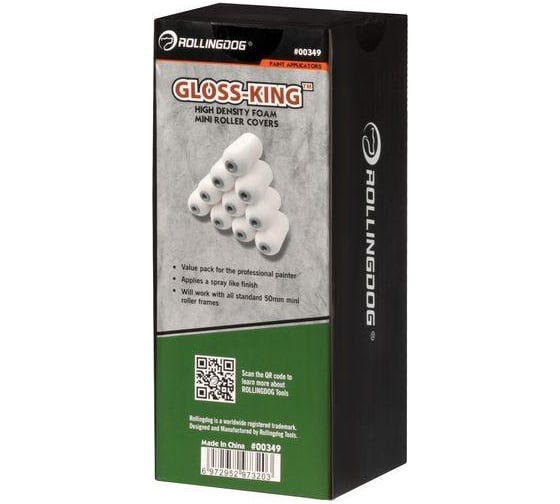 Набор валиков ROLLINGDOG GLOSS-KING 50 мм 10шт, поролон 00349