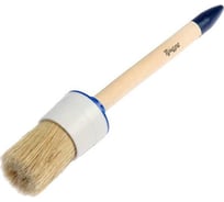 Кисть ТУНДРА круглая натуральная щетина, деревянная ручка, №12, 45 мм 881555