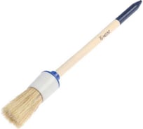 Кисть ТУНДРА круглая натуральная щетина, деревянная ручка, №4, 25 мм 881551