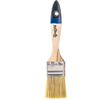 Кисть ТУНДРА плоская натуральная щетина, деревянная ручка, 1.5", 38 мм 881528