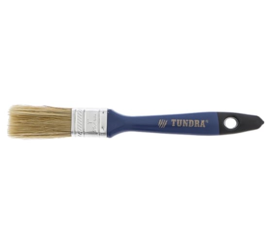 Кисть TUNDRA плоская натуральная щетина, пластиковая ручка, 1", 25 мм 881515 1