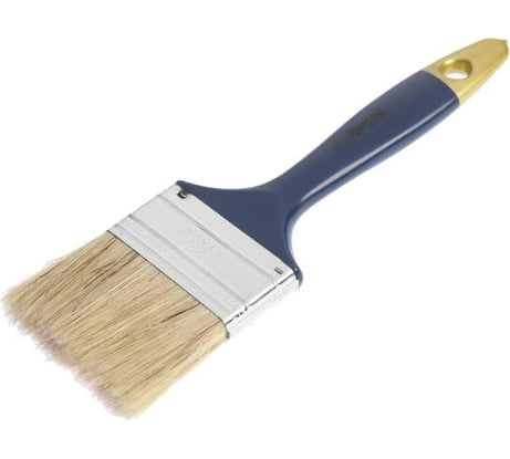 Кисть ТУНДРА плоская натуральная щетина, пластиковая ручка, 2.5", 63 мм 881518