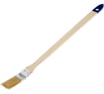 Кисть ТУНДРА радиаторная натуральная щетина, деревянная ручка, 1,5", 38 мм 881546