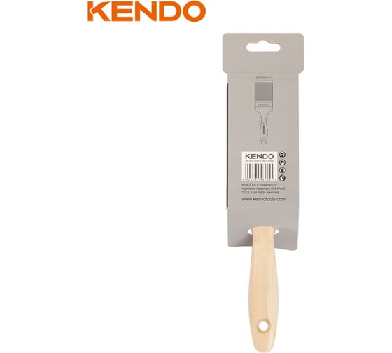 Кисть KENDO 38 мм, с деревянной ручкой 46202