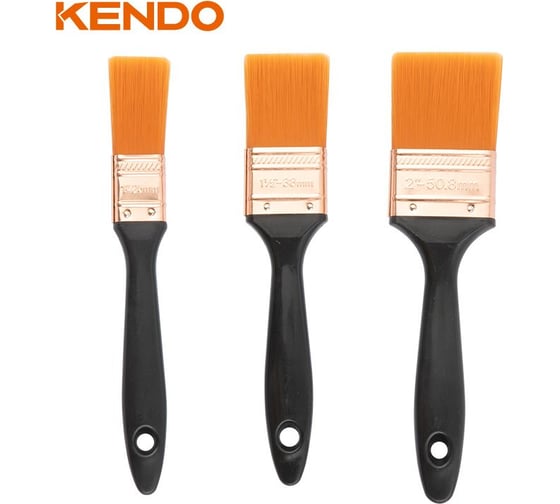 Набор кистей KENDO 3 шт., 25 мм, 28 мм, 50 мм 46401