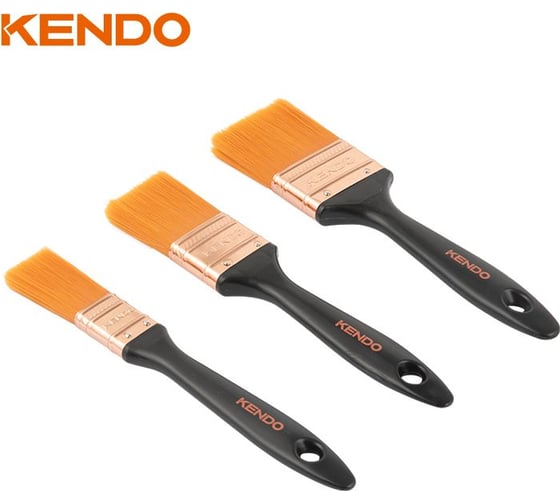 Набор кистей KENDO 3 шт., 25 мм, 28 мм, 50 мм 46401