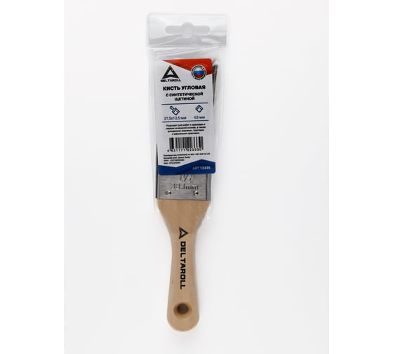 Кисть угловая с синтетической щетиной Deltaroll 1.5" -37,5см 12435