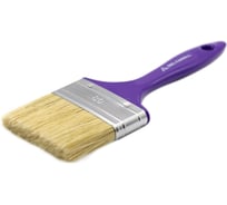 Кисть со смешанной светлой щетиной Deltaroll фиолетовая ручка, Делтаролл 80x15 мм 12580