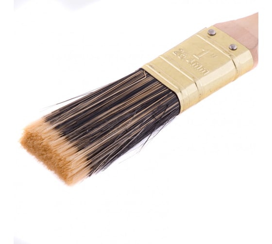 Плоская кисть MTX Golden 1" искусственная щетина деревянная ручка 83216