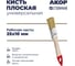 Кисть плоская универсальная Акор, ширина 25 мм, толщина 10 мм, легкая пластиковая ручка, Столичная 137 10 025 2