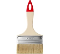 Кисть плоская универсальная Акор, ширина 100 мм, толщина 12 мм, легкая пластиковая ручка, Столичная 137 12 100