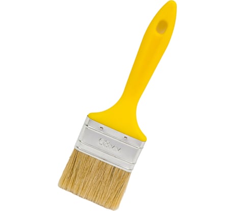 Кисть ON малярная плоская "Мастер" нат. щетина 2,5" 63мм пласт.ручка 02-01-425