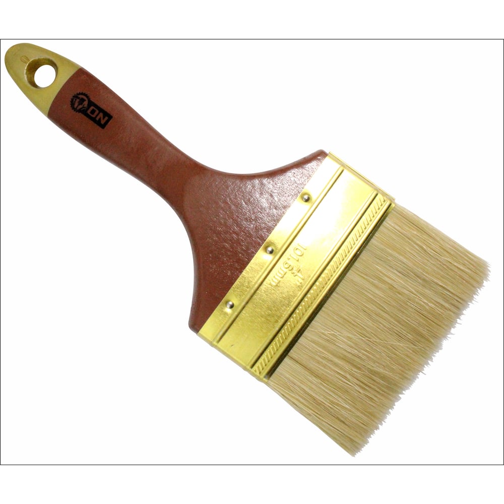 Кисть ON малярная плоская "Профи" нат. щетина 4" 100мм дер.ручка 02-01 ...