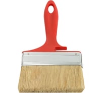 Кисть флейцевая КУРС Крафт, натуральная светлая щетина, пластиковая ручка с выемкой 100 мм 00845