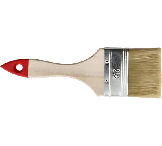 Плоская кисть HARDY 60 мм, серия 30 2.5", натуральная светлая щетина 0200-300025