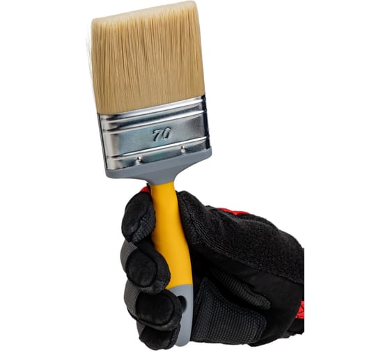 Плоская кисть HARDY 3” серия 90, щетина из полиэстера, желтый 0200-905770
