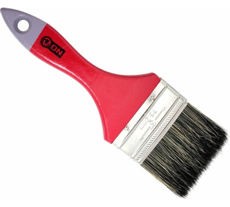 Малярная кисть ON Микс плоская, смешанная щетина, 4", 100мм, деревянная ручка 02-01-940