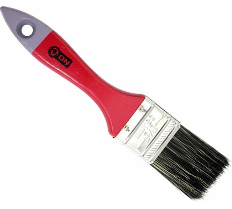 Малярная кисть ON Микс плоская, смешанная щетина, 1.5", 38мм, деревянная ручка 02-01-915