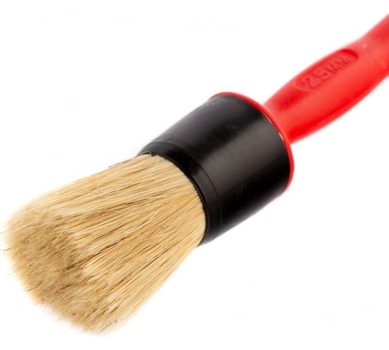 Круглая кисть MATRIX Color line №25, натуральная щетина, пластиковая ручка 83407