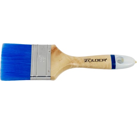 Плоская кисть для водных красок и лаков ZOLDER 63 х 14 мм, искусственная щетина, деревянная ручка aq06314