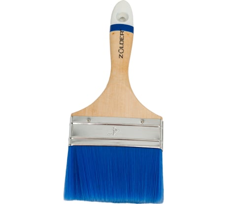 Плоская кисть для водных красок и лаков ZOLDER 100 х 16 мм, искусственная щетина, деревянная ручка aq10016