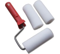 Мини-валик поролон НАШ ИНСТРУМЕНТ белый + 2шубки 140 мм 010205-140