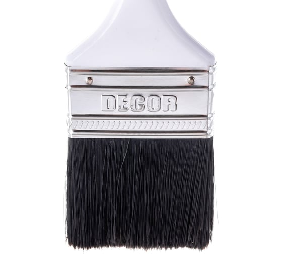 Кисть DECOR PROFI для грунта 65х15 мм, черная синтетическая щетина, пласт. ручка 780-065