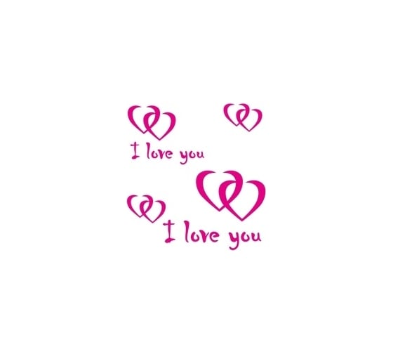 Виниловый трафарет STMDECOR I LOVE YOU WA-085 1